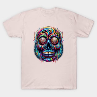 melting trippy skull T-Shirt